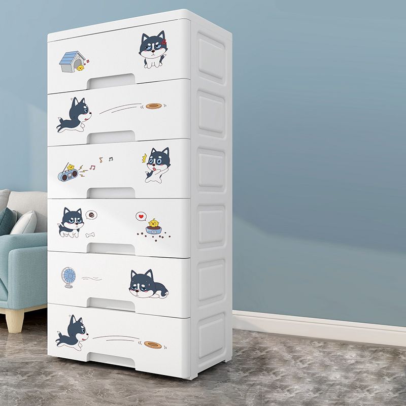 Contemporary Non-Hanging Armoire Plastic Bedroom Wardrobe Closet