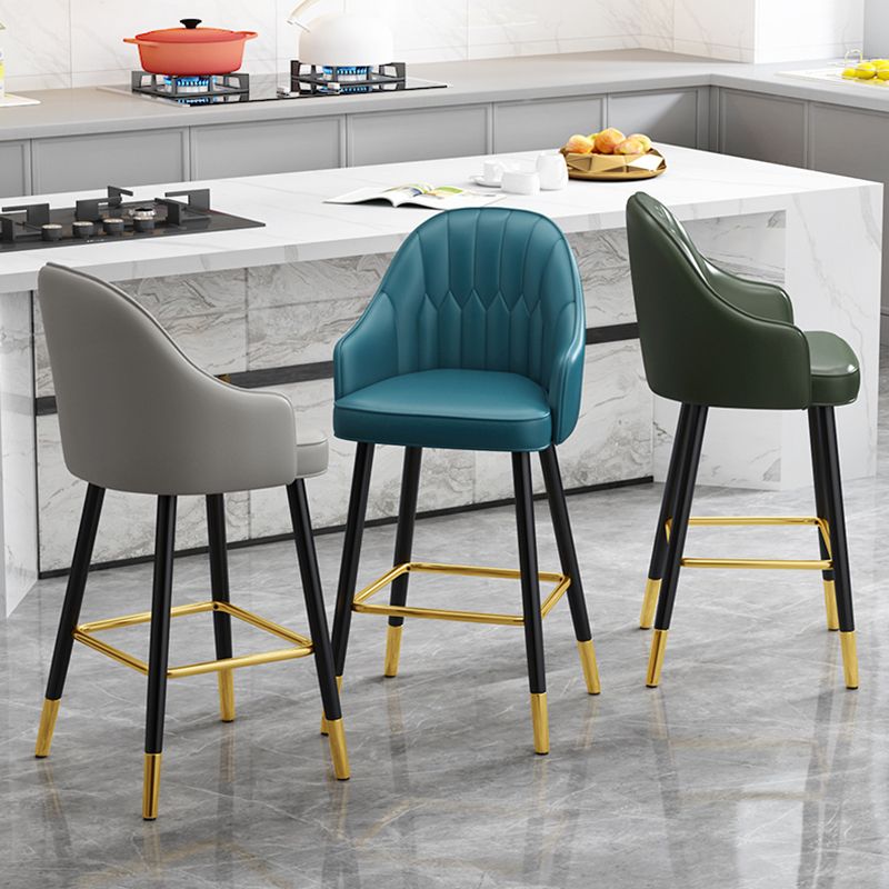 Modern Restaurant Armed Stool Matte Finish Leather Bar Stool Clearhalo 'Bar Furniture' 'Bar Stools' 'bar_stools' 'furn' 'furn_bar_stools' 'Furniture' 'Kitchen & Dining Furniture' 1200x1200_79fb631a-1580-4e08-aba4-3b26ff63f86e