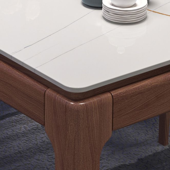 Mid-Century Modern Rectangle Dining Table Sintered Stone Table with 4 Legs Base Clearhalo ' dining_table' 'Dining Tables & Seating' 'Dining Tables' 'furn' 'furn_dining_table' 'Furniture' 'furniture_dining_table' 'Kitchen & Dining Furniture' 'kitchen&dining_furn' 'kitchen' 'kitchen_dining_table' 1200x1200_79fd7c6d-613c-4086-8b81-fd706af90638