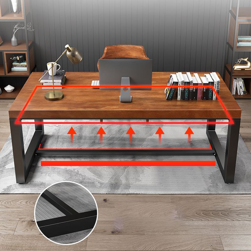 Rectangular Office Desk Modern 29.53-inch Tall Solid Wood Writing Desk Clearhalo 'furn' 'furn_office_desk' 'Furniture' 'Office Desks' 'Office Furniture' 'office_desk' 1200x1200_7a001a06-cbd1-49c1-8528-eb4ede2873b0