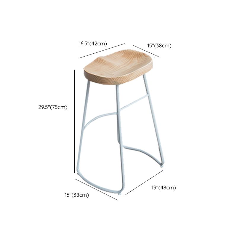 Contemporary Armless Bar Stools Wood Barstools with Footrest Clearhalo 'Bar Furniture' 'Bar Stools' 'bar_stools' 'furn' 'furn_bar_stools' 'Furniture' 'Kitchen & Dining Furniture' 1200x1200_7a011a6b-51a0-4dfa-b75c-0aeb07d54ad4