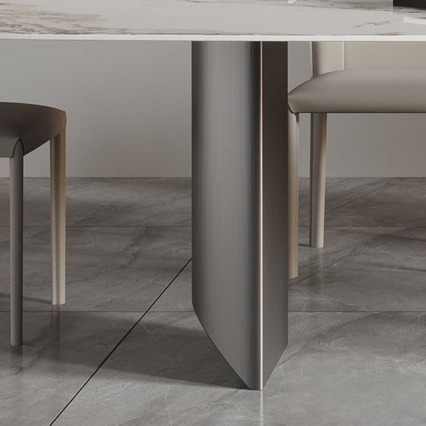 Set di tavoli da pranzo bianca lucido 1/4/5/6/7 pezzi glam dinette con sedie in pelle