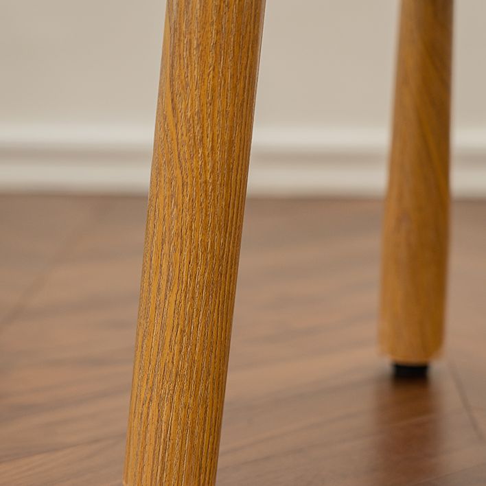 Silla de comedor sin brazo de madera sólida de comedor tapizado contemporáneo