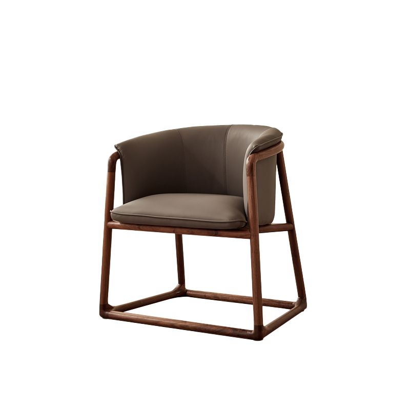 Modern Style Dining Chair Leather Wooden Base Arm Chair for Home Use Clearhalo 'Dining Chairs' 'Dining Tables & Seating' 'dining_chair' 'furn' 'furn_dining_chair' 'Furniture' 'Kitchen & Dining Furniture' 1200x1200_7a044d1b-b7dc-484a-b5ed-e53e9576c950