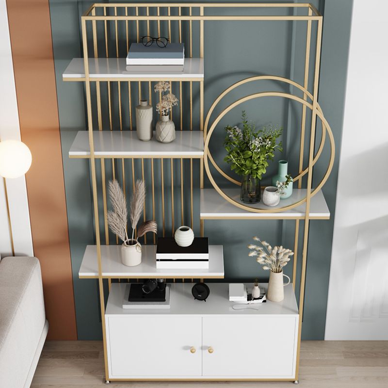 Glam Metal Shelf BOOKCAST Open Back Bookshelf voor studieruimte