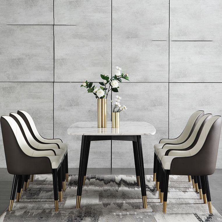 Glam Kitchen Dining Chairs Faux Leather Side Chairs for Kitchen Clearhalo 'Dining Chairs' 'Dining Tables & Seating' 'dining_chair' 'furn' 'furn_dining_chair' 'Furniture' 'Kitchen & Dining Furniture' 1200x1200_7a0957b7-bfeb-477e-99b7-c6e4f7da9596