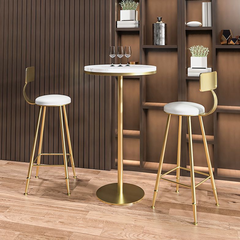 Modern Round Bar Table Set 1/3 Pcs Solid Wood Bar Table and Leather Upholstered Stools Clearhalo 'Bar Furniture' 'furn' 'furn_home_bar_bar_sets' 'Furniture' 'Home Bars & Bar Sets' 'home_bar_bar_sets' 'Kitchen & Dining Furniture' 1200x1200_7a09d026-bf5f-41c1-8c8c-f5d730839bbe