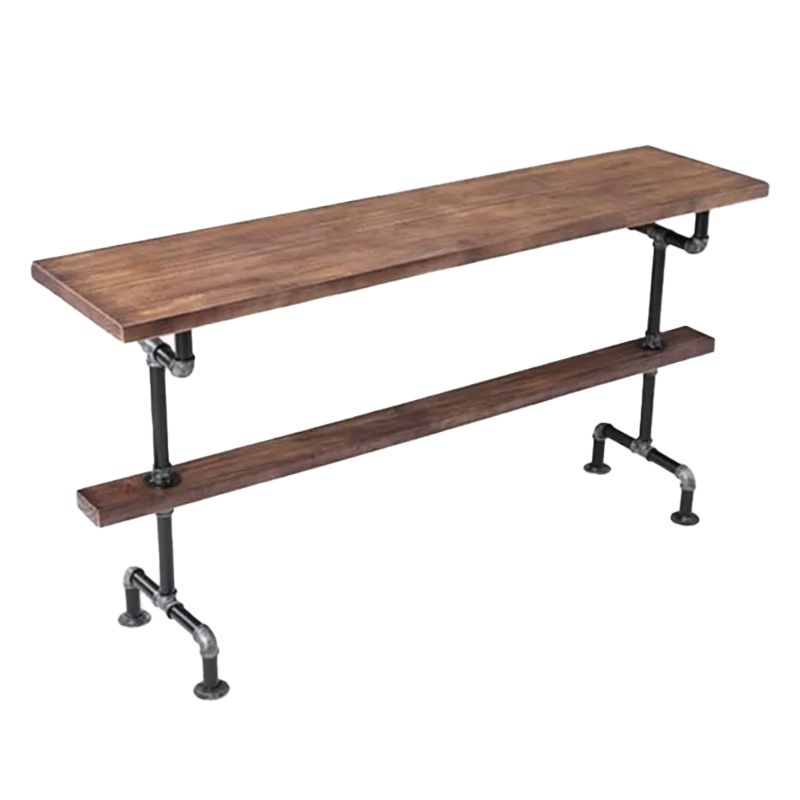 Rectangle Wood Top Bar Table 42-inch Height Industrial Style Bar Table Clearhalo 'Bar Furniture' 'Bar Tables' 'bar_tables' 'furn' 'furn_bar_tables' 'Furniture' 'furniture_bar_tables' 'Kitchen & Dining Furniture' 1200x1200_7a0a3246-72af-4446-bf3f-4e5bc7aae00f