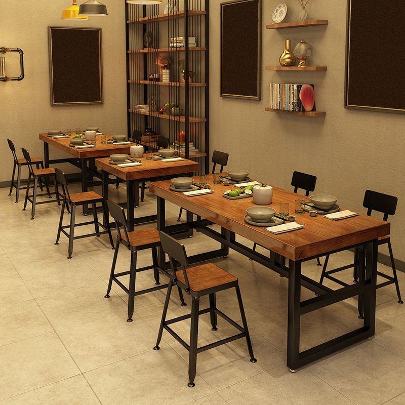 Industrial Rectangle Dining Room Table Pine Solid Wood Table with Trestle Base Clearhalo ' dining_table' 'Dining Tables & Seating' 'Dining Tables' 'furn' 'furn_dining_table' 'Furniture' 'furniture_dining_table' 'Kitchen & Dining Furniture' 'kitchen&dining_furn' 'kitchen' 'kitchen_dining_table' 1200x1200_7a0a8b67-2732-46f0-93bd-96652ff16b24