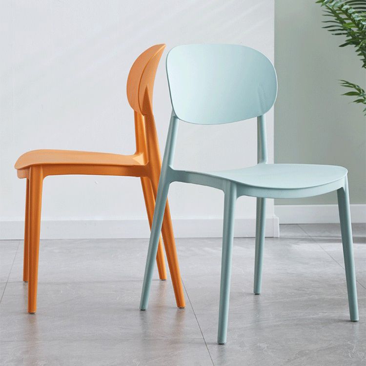 Glam Style Plastic Side Chair Matte Finish Open Back Dining Chair for Home Clearhalo ' kitchen&dining_furn' 'Dining Chairs' 'Dining Tables & Seating' 'dining_chair' 'furn' 'furn_dining_chair' 'Furniture' 'furniture_dining_chair' 'Kitchen & Dining Furniture' 'kitchen' 1200x1200_7a0aa2f1-166e-406c-94d2-2121d82915fb