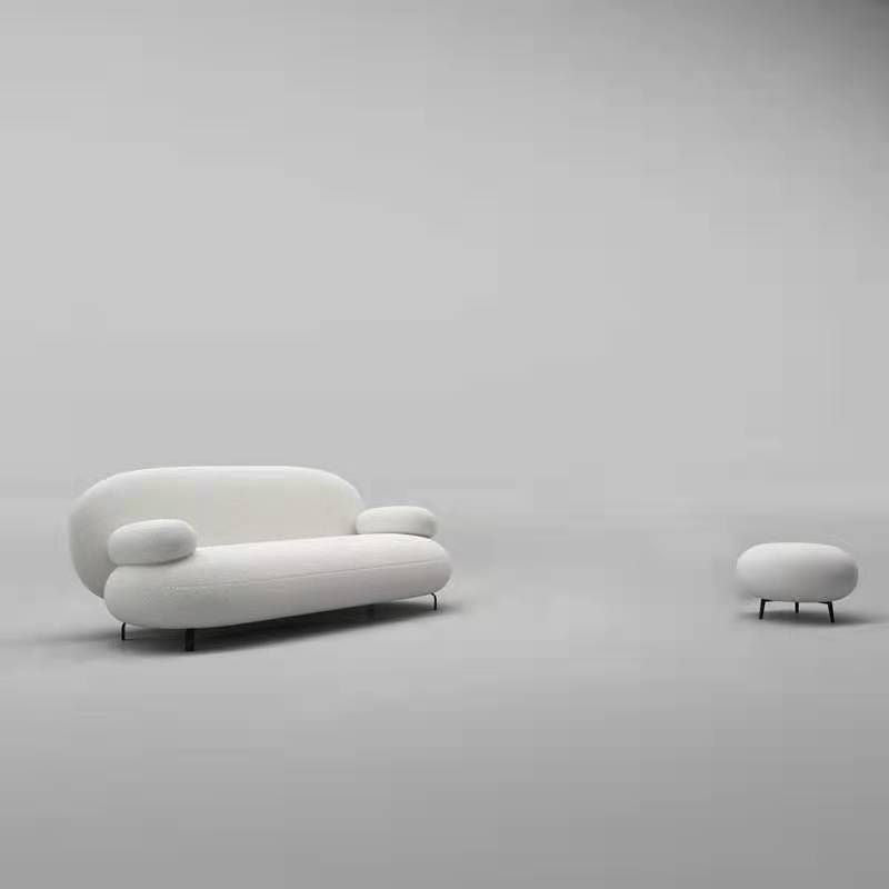 Recessed Arm Sofa Contemporary Wool 29.52-Inch High Sofa in Whit Clearhalo 'furn' 'furn_sofas' 'Furniture' 'Living Room Furniture' 'Sofa' 'sofas' 1200x1200_7a0bee65-2881-447d-ac9c-fb9e58349602