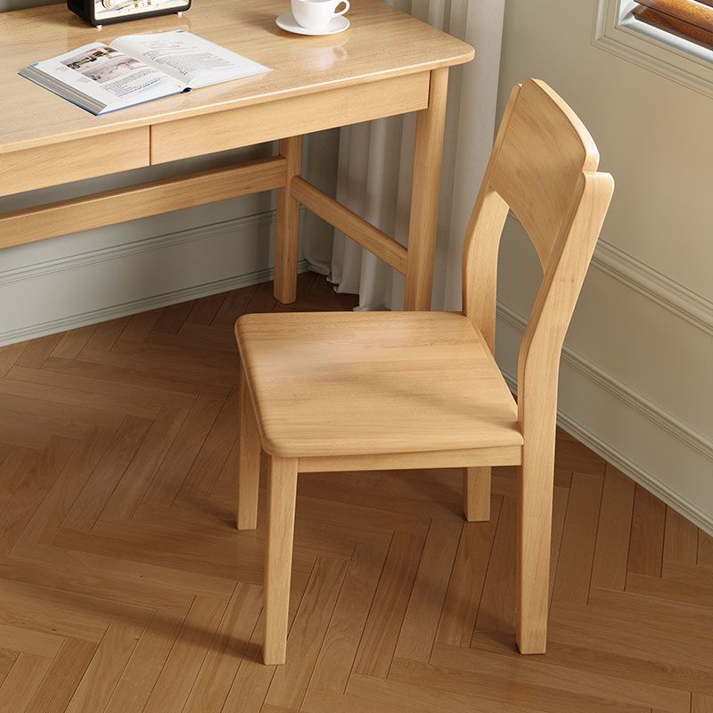 Modern Style Armless Dining Chair Wooden Frame Open Back Dining Chair for Dining Room