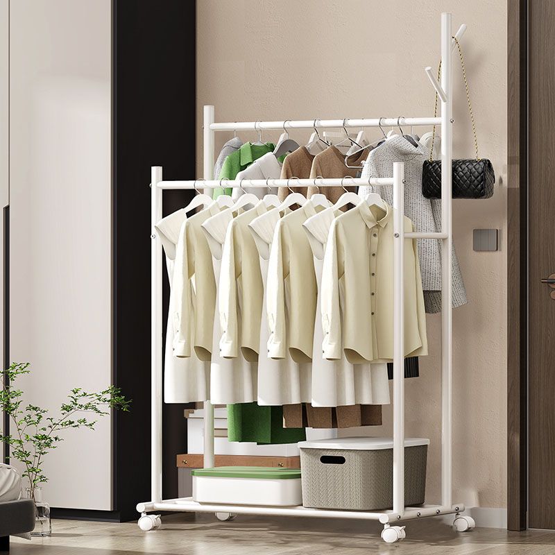 Nordic Hall Stand Stand Hooks and Castors Hall Tree Hanger Sala de dibujo