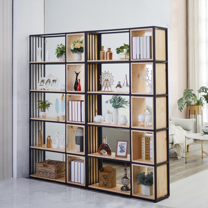 Modern Metal and Wooden Book Shelf Open Study Room Bookcase with Shelves Clearhalo 'Bookcases' 'furn' 'furn_bookcases' 'Furniture' 'Office Furniture' 1200x1200_7a0de815-a77d-415d-89bb-00c369ffbf46