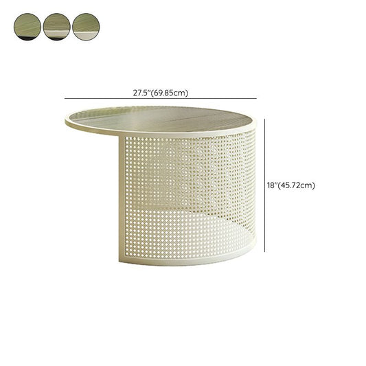 Tavolo rotondo di glasscoffee tropicale nessun tavolino angosciante set con scaffale