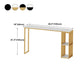Marble Bistro Bar Desk with Rectangle Table Top Double Pedestal Table - 41.3" H Clearhalo 'Bar Furniture' 'Bar Tables' 'bar_tables' 'furn' 'furn_bar_tables' 'Furniture' 'furniture_bar_tables' 'Kitchen & Dining Furniture' 1200x1200_7a0e5b3f-8199-44c6-925d-27fb44ca36c2