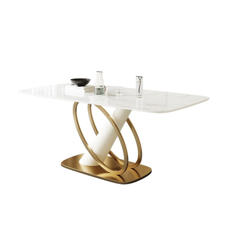 Modern Stone Furniture Set 1/4/5/7 Pcs Standard Height Dining Room Table Set in White Clearhalo 'Dining Room Sets' 'Dining Tables & Seating' 'dining_room_set' 'furn' 'furn_dining_room_set' 'Furniture' 'Kitchen & Dining Furniture' 1200x1200_7a0fbc8b-824c-47aa-8511-a2dc56b5cc9c