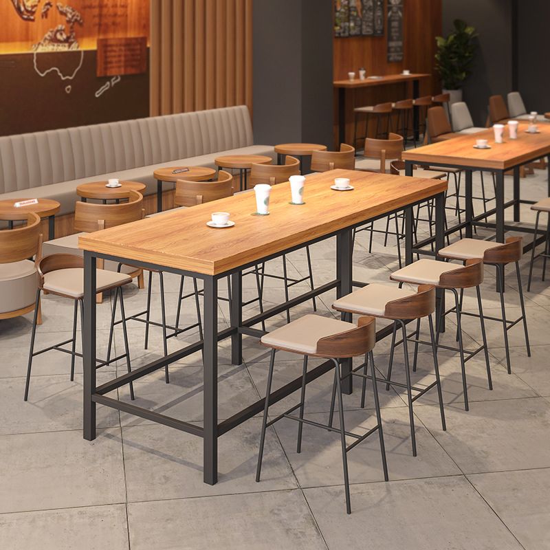 1/5/9 Pieces Modern Wood Bar Table Set Counter Table with Upholstered Stools Clearhalo 'Bar Furniture' 'furn' 'furn_home_bar_bar_sets' 'Furniture' 'Home Bars & Bar Sets' 'home_bar_bar_sets' 'Kitchen & Dining Furniture' 1200x1200_7a10568c-436a-4071-9c08-84736bd016cb