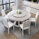 Modern Stone Round Folding Table Solid Wood Pedestal Casual Dining Table Clearhalo ' dining_table' 'Dining Tables & Seating' 'Dining Tables' 'furn' 'furn_dining_table' 'Furniture' 'furniture_dining_table' 'Kitchen & Dining Furniture' 'kitchen&dining_furn' 'kitchen' 'kitchen_dining_table' 1200x1200_7a1084eb-bdbc-44a8-9612-f8cdcd83ddc6