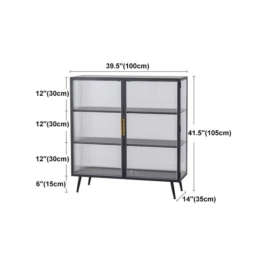 Server buffet cucina in stile glam Server da pranzo in metallo in metallo per soggiorno