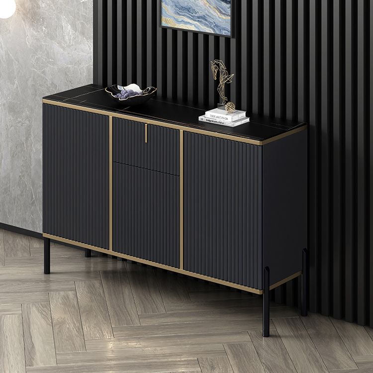 Glamstil Buffet Sideboard Sintered Stone Top Server mit Tür und Schublade für Wohnzimmer
