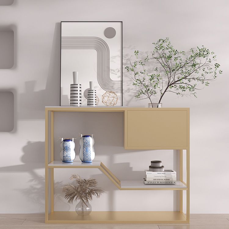 12 inch Wide Modern Accent Table Rectangle Shape Console Table for Hall