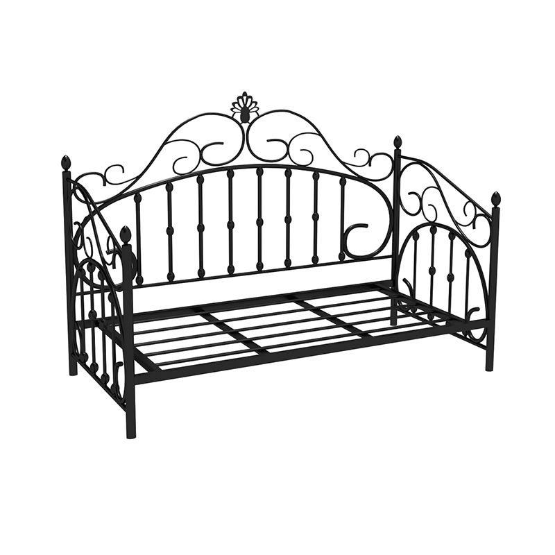 Luxurious Open-Frame Bed 45.28-inch High Metal Child's Bed with Headboard