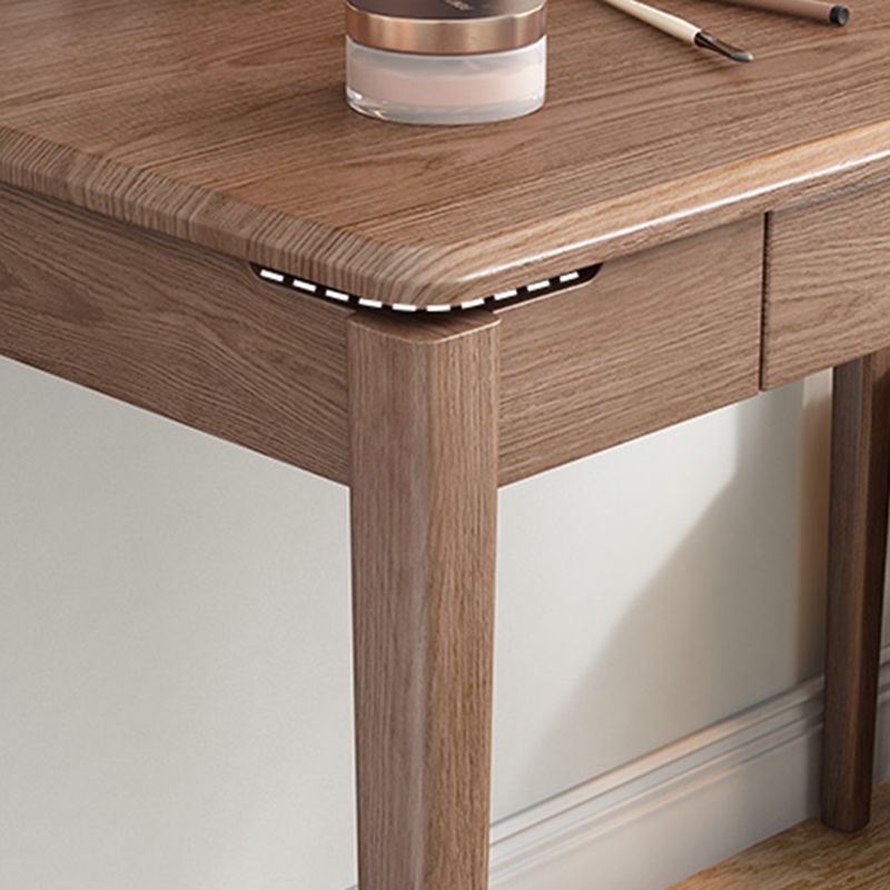 鏡付きの伝統的な虚栄心、スツールと鏡のある48 "の高さの虚栄心セット