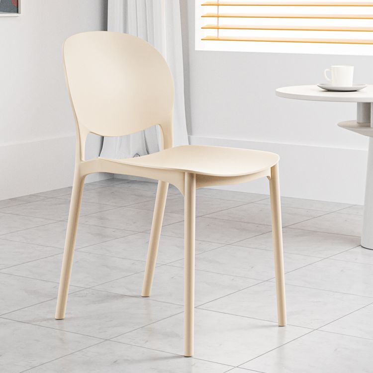Modern Dining Room Plastic Open Back Stackable Dining Side Chair Clearhalo 'Dining Chairs' 'Dining Tables & Seating' 'dining_chair' 'furn' 'furn_dining_chair' 'Furniture' 'Kitchen & Dining Furniture' 1200x1200_7a16a74e-bb79-40b5-be26-d705a76d8fd7