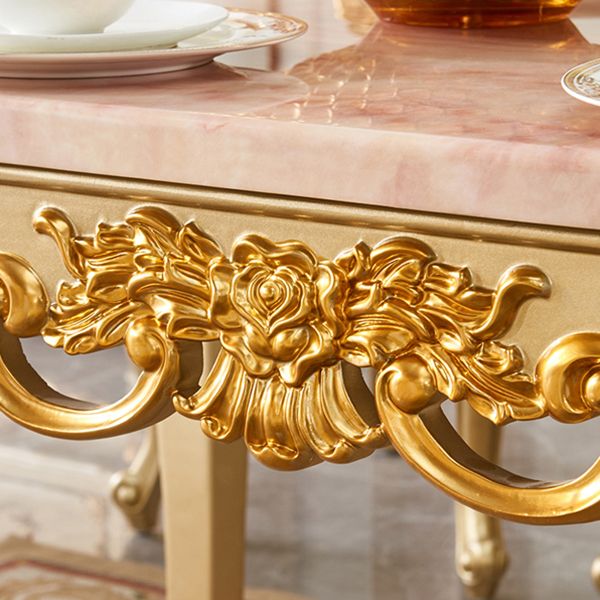 Solid Wood Victorian Rectangular Table Marble Top Table with 4 Wood Legs Clearhalo ' dining_table' 'Dining Tables & Seating' 'Dining Tables' 'furn' 'furn_dining_table' 'Furniture' 'furniture_dining_table' 'Kitchen & Dining Furniture' 'kitchen&dining_furn' 'kitchen' 'kitchen_dining_table' 1200x1200_7a172d81-e5bb-4330-85ac-c9beba1df25c