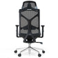 29-inch brede moderne bureaustoel, zwart gestoffeerde bureaustoel