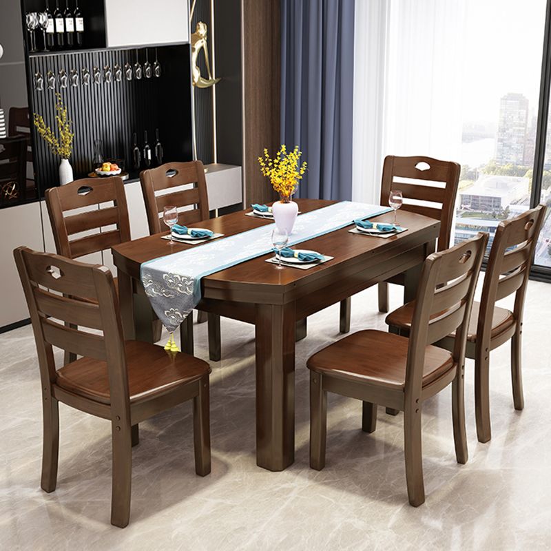 Drop-Leaf Dining Table Contemporary 4 Legs Dining Room Table Clearhalo 'Dining Tables & Seating' 'Dining Tables' 'dining_table' 'furn' 'furn_dining_table' 'Furniture' 'Kitchen & Dining Furniture' 1200x1200_7a19ba6b-9c86-402e-95f3-6801c5a71288