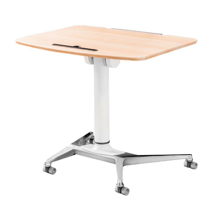 Rectangular Shaped Standing Desk White and Natural Writing Desks for Office Clearhalo 'furn' 'furn_office_desk' 'Furniture' 'Office Desks' 'Office Furniture' 'office_desk' 1200x1200_7a1a7a85-aeb7-40e7-9206-1fb8e02d0631