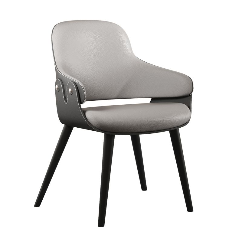 Home Faux Leather Dining Chairs Black Legs Dining Room Chair Clearhalo 'Dining Chairs' 'Dining Tables & Seating' 'dining_chair' 'furn' 'furn_dining_chair' 'Furniture' 'Kitchen & Dining Furniture' 1200x1200_7a1abcb3-1768-4bc8-8736-b723b7ad1679