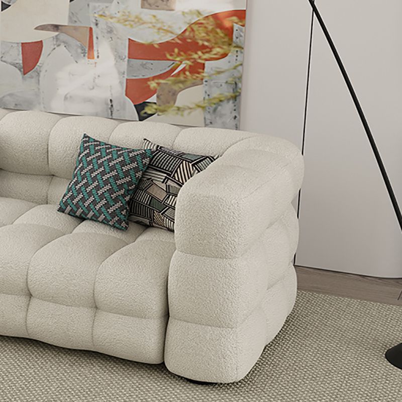 35" Wide Scandinavian Sofa Bed White Fabric Seating with Pillows Clearhalo 'furn' 'furn_sofas' 'Furniture' 'Living Room Furniture' 'Sofa' 'sofas' 1200x1200_7a1ae5ad-c917-4ed3-a9b5-bf2582e4be8a
