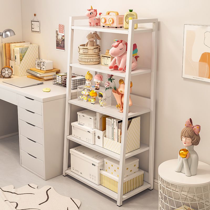 11.81" Wide Ladder Bookshelf Contemporary Metal and Wood Bookcase Clearhalo 'Bookcases' 'furn' 'furn_bookcases' 'Furniture' 'Office Furniture' 1200x1200_7a1b056a-8922-41de-9ce9-5a265e5a4fa1