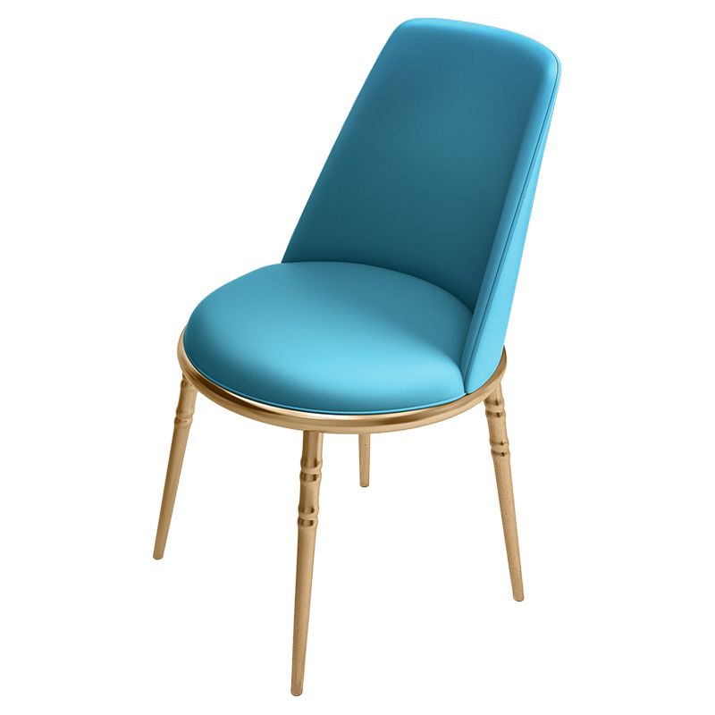 Scandinavian Faux Leather Side Chair for Home Armless Solid Back Chair Clearhalo ' kitchen&dining_furn' 'Dining Chairs' 'Dining Tables & Seating' 'dining_chair' 'furn' 'furn_dining_chair' 'Furniture' 'furniture_dining_chair' 'Kitchen & Dining Furniture' 'kitchen' 1200x1200_7a1bed31-4c9b-4f17-aebc-bdab5a940e1b