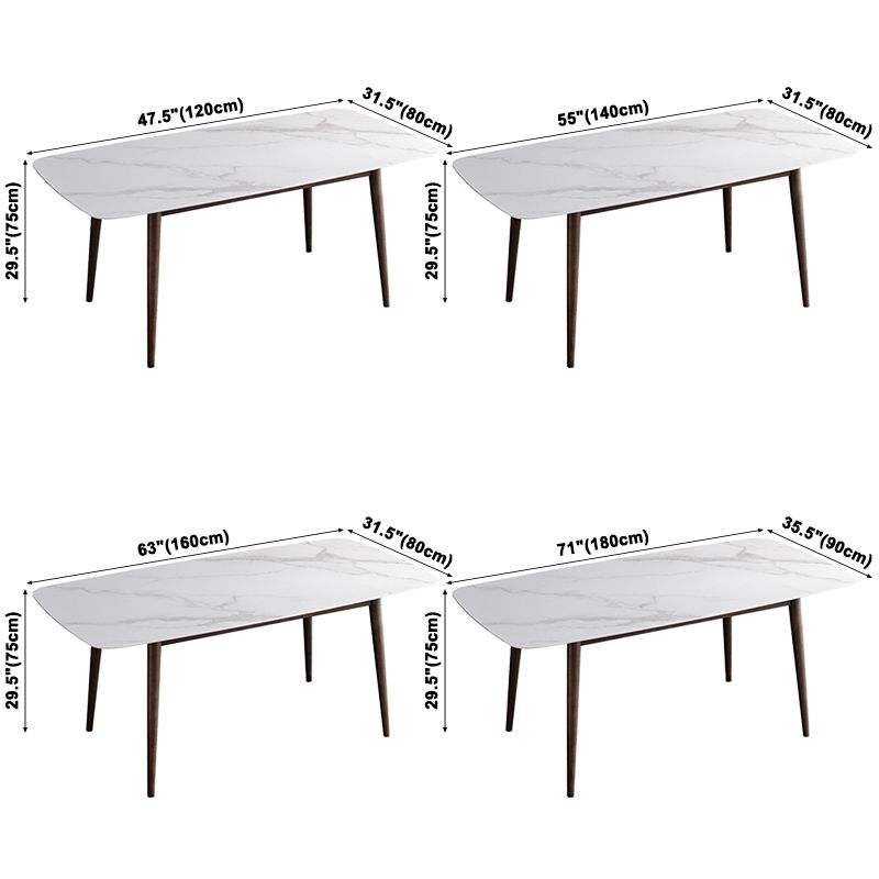 Contemporary Sintered Stone Dining Table Rectangular 4 Legs Table in White Clearhalo ' dining_table' 'Dining Tables & Seating' 'Dining Tables' 'furn' 'furn_dining_table' 'Furniture' 'furniture_dining_table' 'Kitchen & Dining Furniture' 'kitchen&dining_furn' 'kitchen' 'kitchen_dining_table' 1200x1200_7a201a55-95f8-4199-85fd-9208988e439b