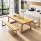 Moderne massief houten rechthoekige eettafel voor eetkamer en eetbar