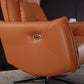 31" Wide Contemporary Wingback Recliner Genuine Leather Wing Chair Recliner