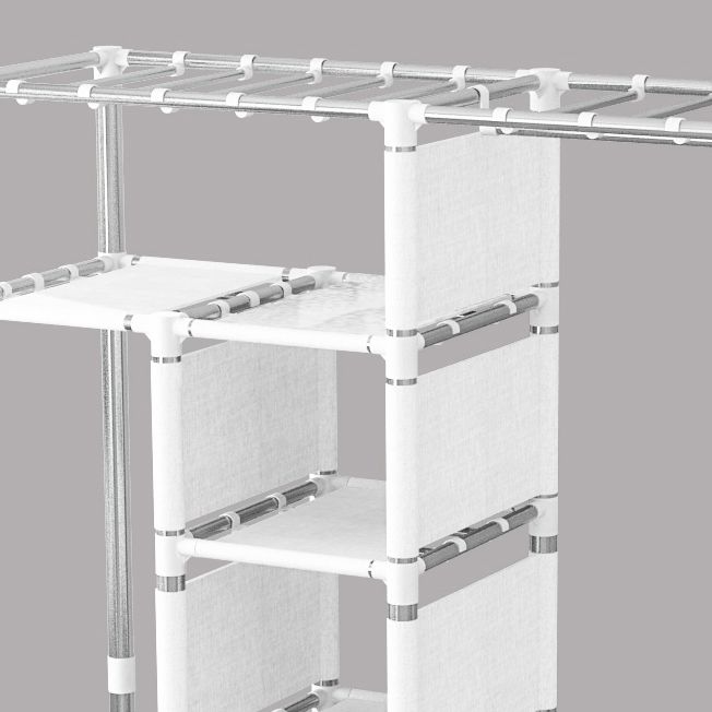 Steel Wardrobe Closet with Legs Modern Wardrobe Cabinet for Home Clearhalo 'Armoires & Wardrobes' 'armoires_wardrobes' 'Bedroom Furniture' 'furn' 'furn_armoires_wardrobes' 'Furniture' 1200x1200_7a224c42-b217-4aed-9785-92fdb838ff83