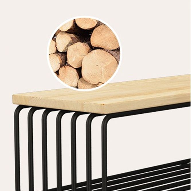 Metal Frame 1 Single Coffee Table Nordic Wood Rectangular Cocktail Table with Storage Clearhalo 'Coffee & Accent Tables' 'Coffee Tables' 'coffee_tables' 'furn' 'furn_coffee_tables' 'Furniture' 'Living Room Furniture' 1200x1200_7a22738d-77a2-4ce4-89fe-9bf940e671ad