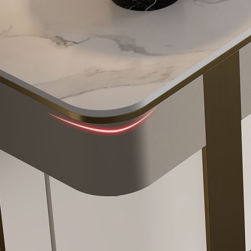 Tavola moderna di accento di pietra resistente alla macchia 33,46 "tavolo da console alta