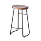 Tabouret de comptoir en bois massif de style contemporain tabouret de siège de siège avec repose-pieds