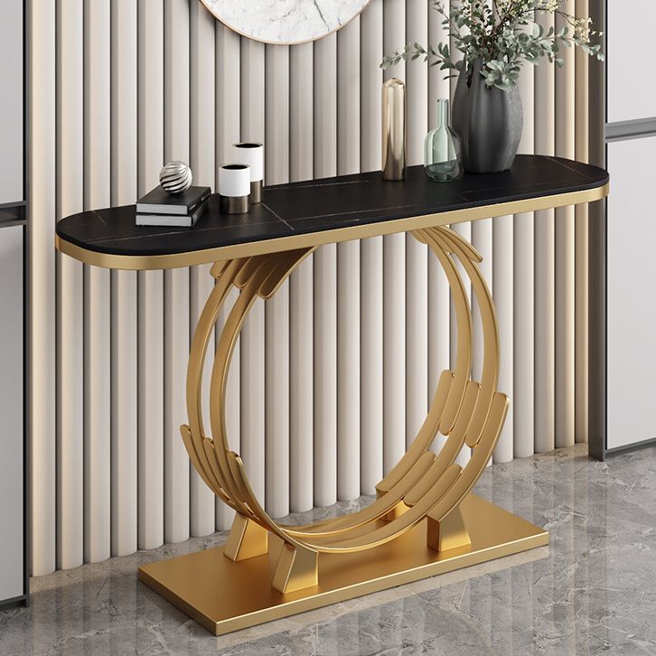 31" H Glam Console Accent Table Antique Finish Console Sofa Table Clearhalo 'Console Tables' 'console_tables' 'Entry & Mudroom Furniture' 'furn' 'furn_console_tables' 'Furniture' 1200x1200_7a271317-1628-409b-aeca-5fcc014835e5