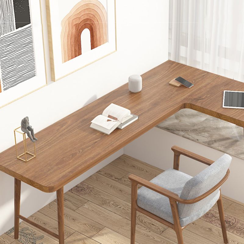 Industriekiefern Holz Office Desk L-Form Schreibschalter für Schlafzimmer