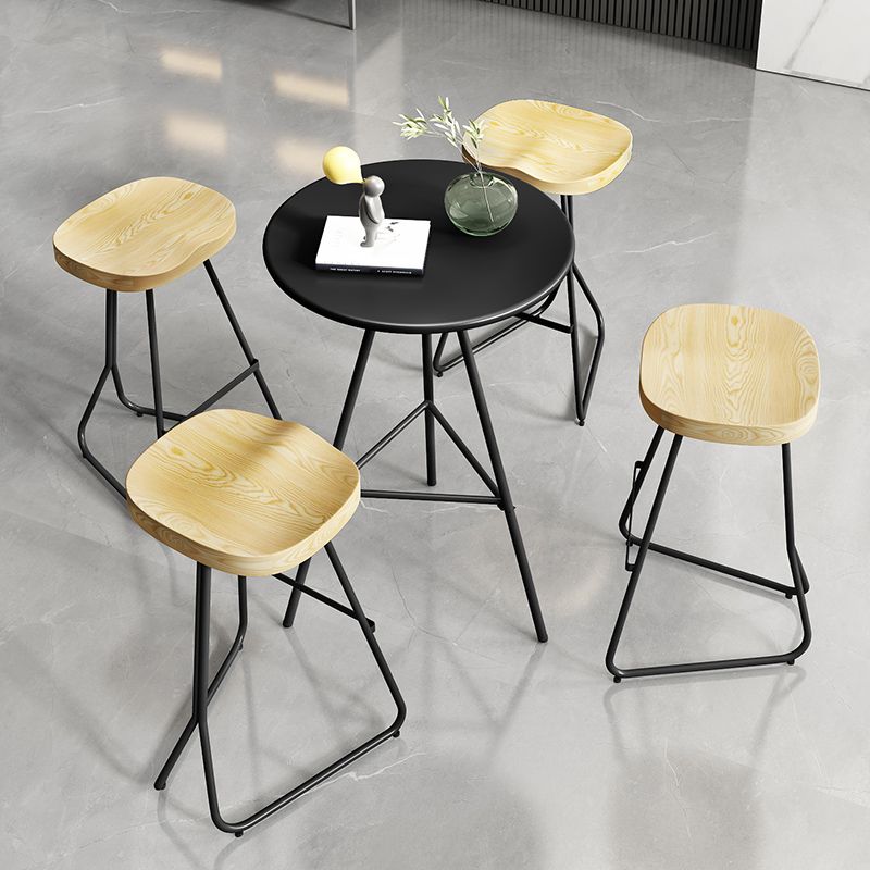 Industrial Style Iron Bar Table 23.62" Round Top Indoor Table with 3 Legs Clearhalo 'Bar Furniture' 'Bar Tables' 'bar_tables' 'furn' 'furn_bar_tables' 'Furniture' 'furniture_bar_tables' 'Kitchen & Dining Furniture' 'kitchen&dining_furn' 'kitchen' 1200x1200_7a2786a0-041f-45dc-922e-83cac733aff9