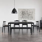 Moderne eetset 1/4/5/6/7 stuks essen massief houten eettafel en stoelen