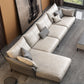 Inverted Armrest with Pillow Back Imitation Leather Sofa Bed Sponge/latex Padded Sofa