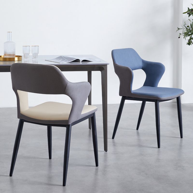 Minimalist Style Upholstered Side Chairs Open Back Arm Side Chairs for Home Clearhalo ' kitchen&dining_furn' 'Dining Chairs' 'Dining Tables & Seating' 'dining_chair' 'furn' 'furn_dining_chair' 'Furniture' 'furniture_dining_chair' 'Kitchen & Dining Furniture' 'kitchen' 1200x1200_7a2a52b6-02c2-48fa-8904-2b97090bf667